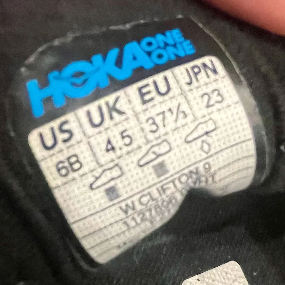 HOKA One One Clifton 9 Sneakers in Black and White - Picture 10 of 16